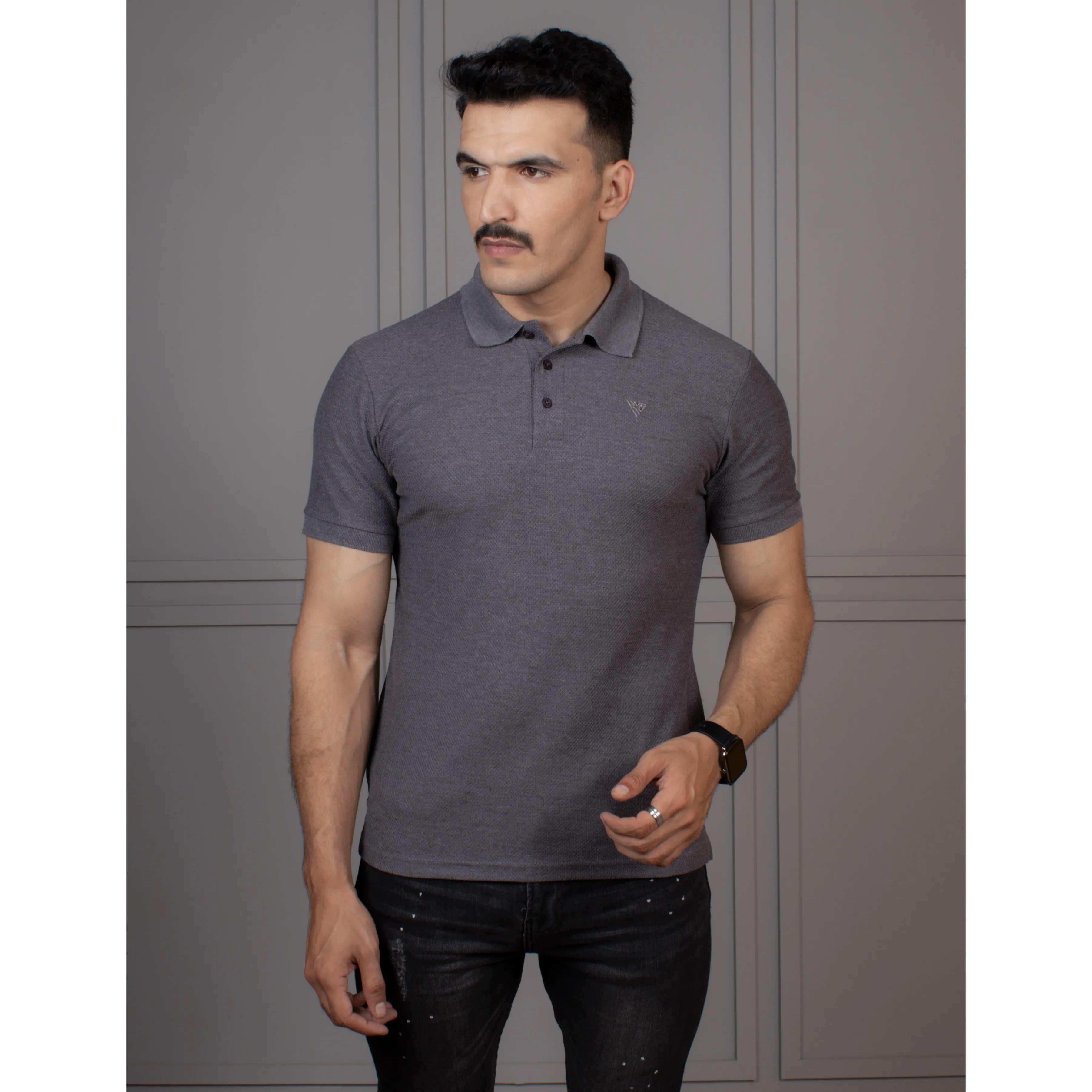 Men's Popcorn Half Sleeve Polo Code-A